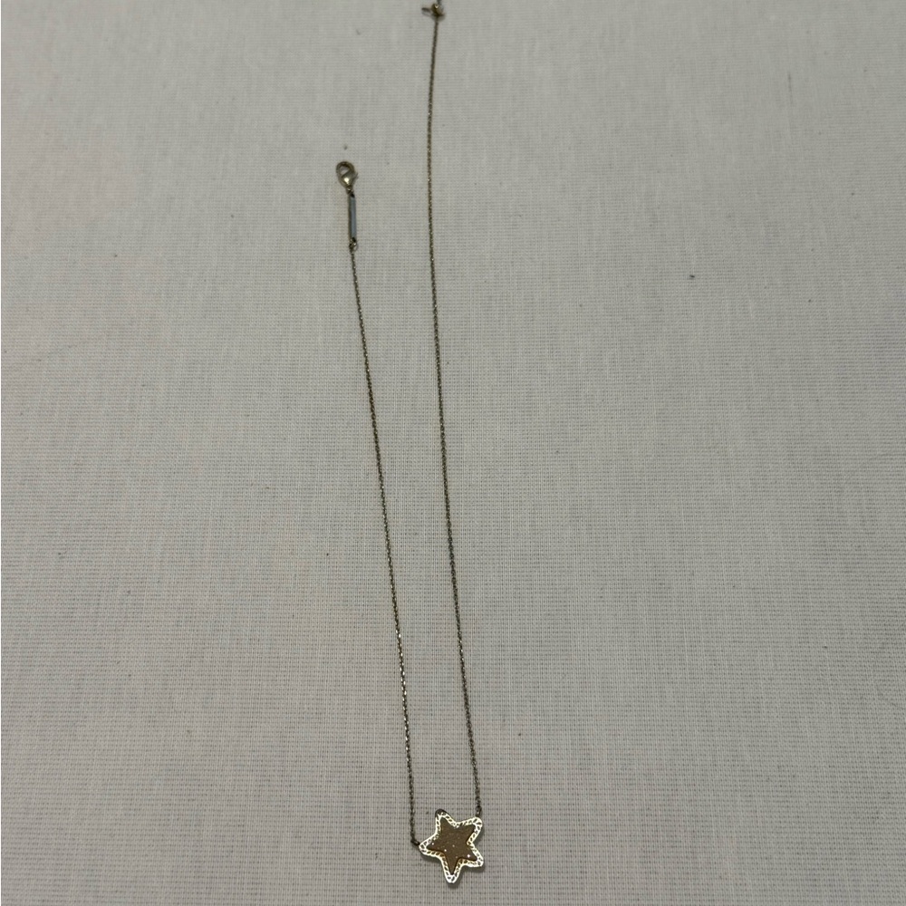 Kendra Scott Elegant Silver/Gold Star Pendant Necklace